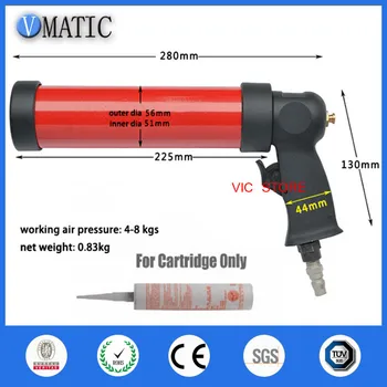 Cheap Free Shipping Pneumatic Caulking Glass Glue Gun 310Ml / Cc + Cartridge 1Pc