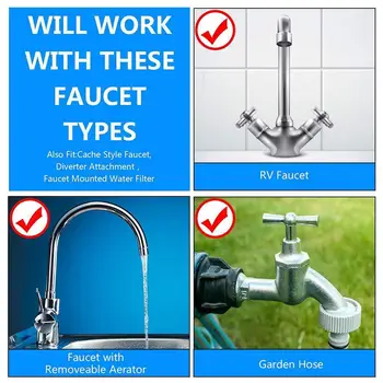 

Faucet aerator adapter adapter kit garden hose water connector water faucet aerator purifier accessories diverter filter J8P2