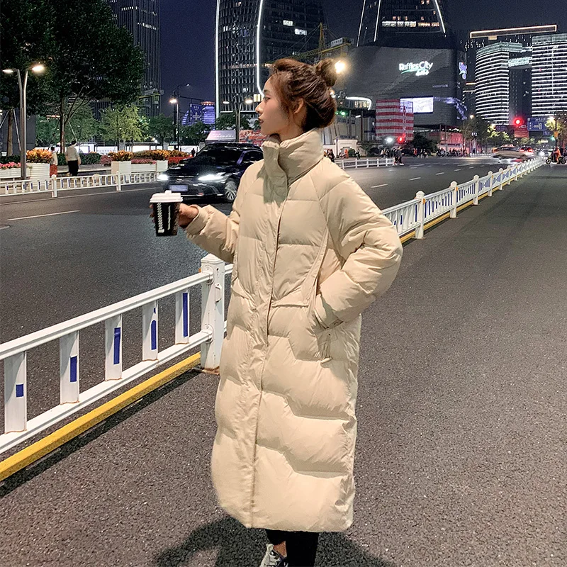 Fitaylor Winter Long Jacket Women Thick Warm Stand