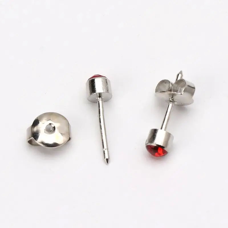 Esterilizada De Acero Quirúrgico Hipoalergénico Aretes Blanco Multi-Forma Stud