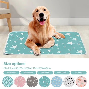 

Dog Mat Waterproof Dog Pet Diaper Mat Urine Absorbent Pad Rug Reusable Protect Diaper Mat Training Car Seat Cover