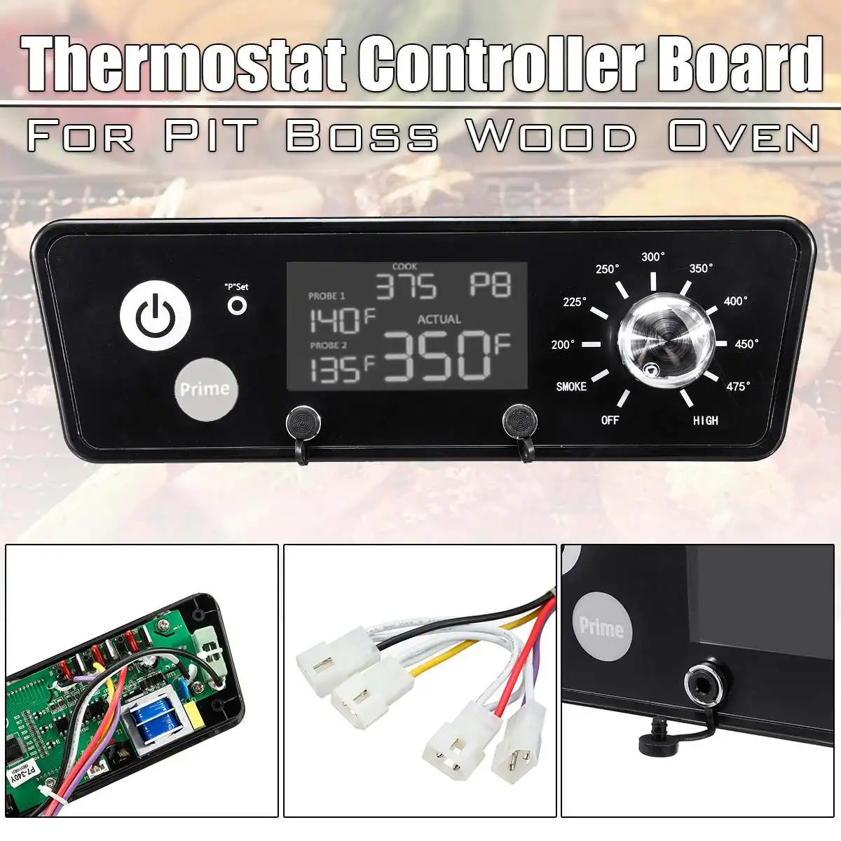 AC 120V Цифровой термостат Доска Обновление температуры сменный контроллер для гриль с выпуклостями Кухня барбекю оборудование для барбекю