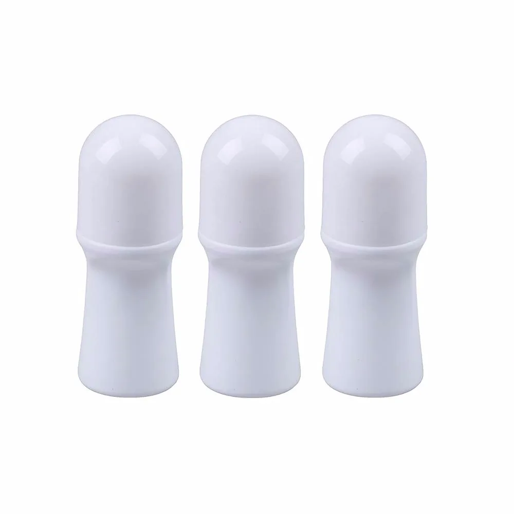 4 Bottiglie Roll-On Vuote Da 50 Ml In Plastica PE - Contenitori Riutilizzabili Con Tappo A Sfera Per Oli Essenziali, Profumi, Deodoranti Fai Da Te E Balsami - 2