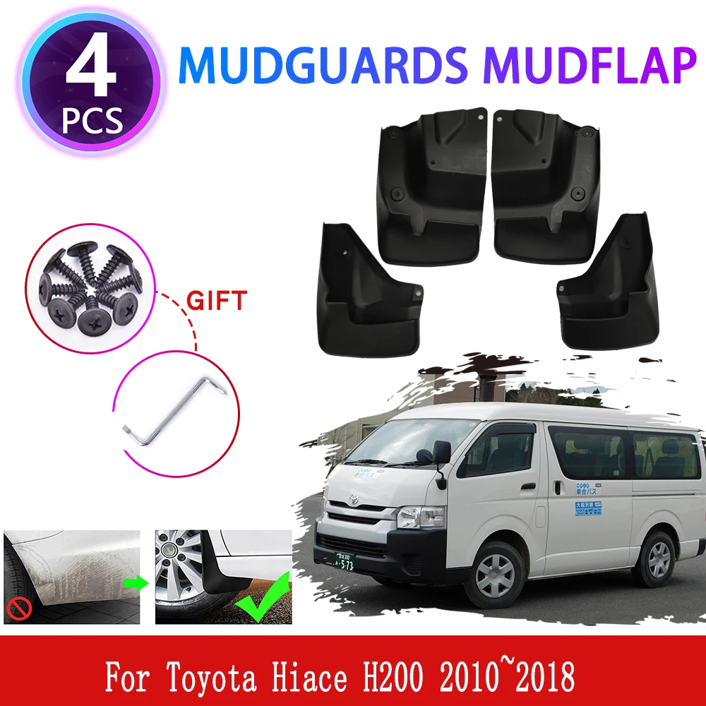 

For Toyota Hiace H200 Commuter RegiusAce 2010~2018 2011 Mudguards Mudflaps Fender Mud Flap Splash Mud Guards Cover Accessories