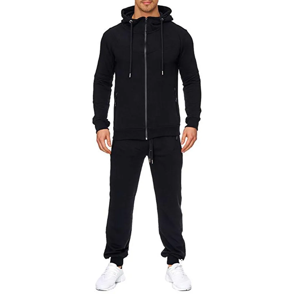 

New hot Two Pieces Set Fashion hoodies Sportswear Men Tracksuit Hoodie Autumn Men Brand Clothes Hoodies+Pants Sets#3