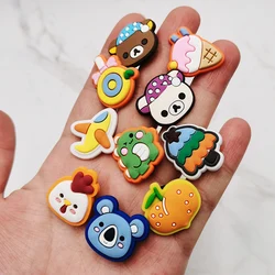1pcs Cute lollipop Ice Cream Croc Charms Shoe Buckle Cartoon Animals PVC Shoe Decorations Accessories fit jibz Xmas Gifts