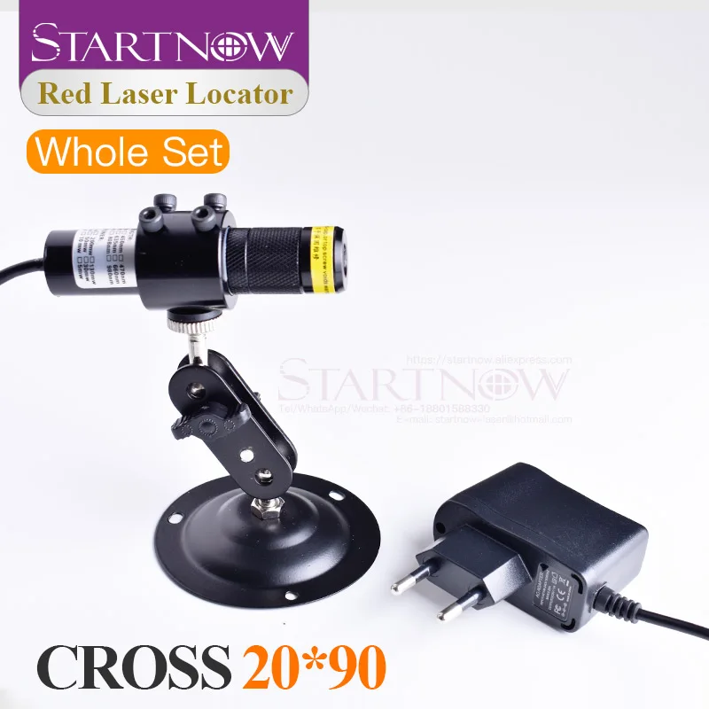 

660nm Laser Diode Module Locator EU AU UK GB 5V Adapter 100mw Red Cross Positioning For Woodworking Embroidery Cutting Machine