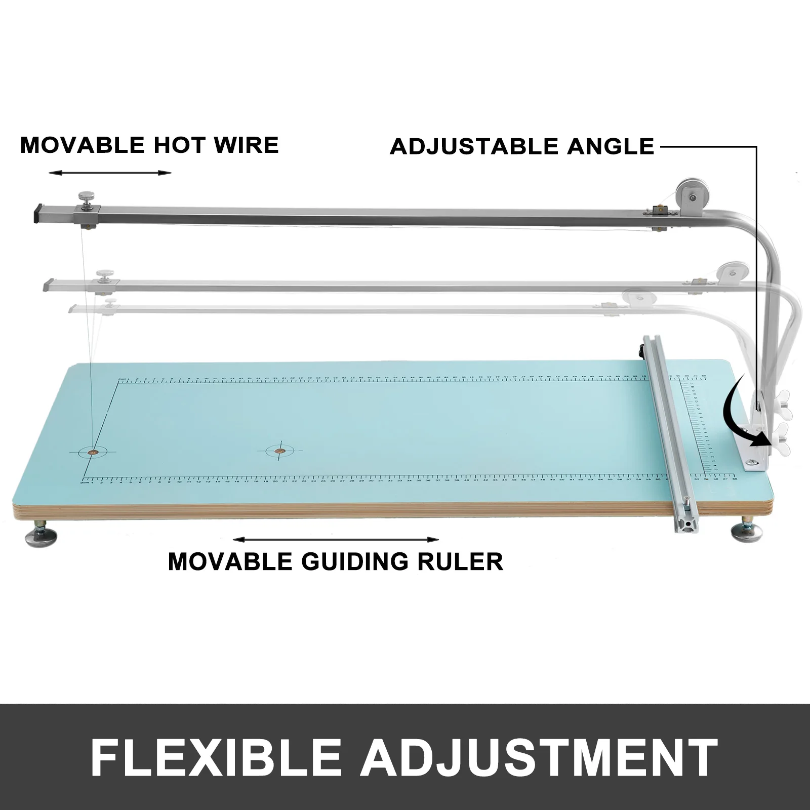 US $79.99 VEVOR Foam Cutter Machine Hot Wire Foam Cutter Machine Adjustable Temperature Table Foam Circle Cutter Fire MDF Alloy
