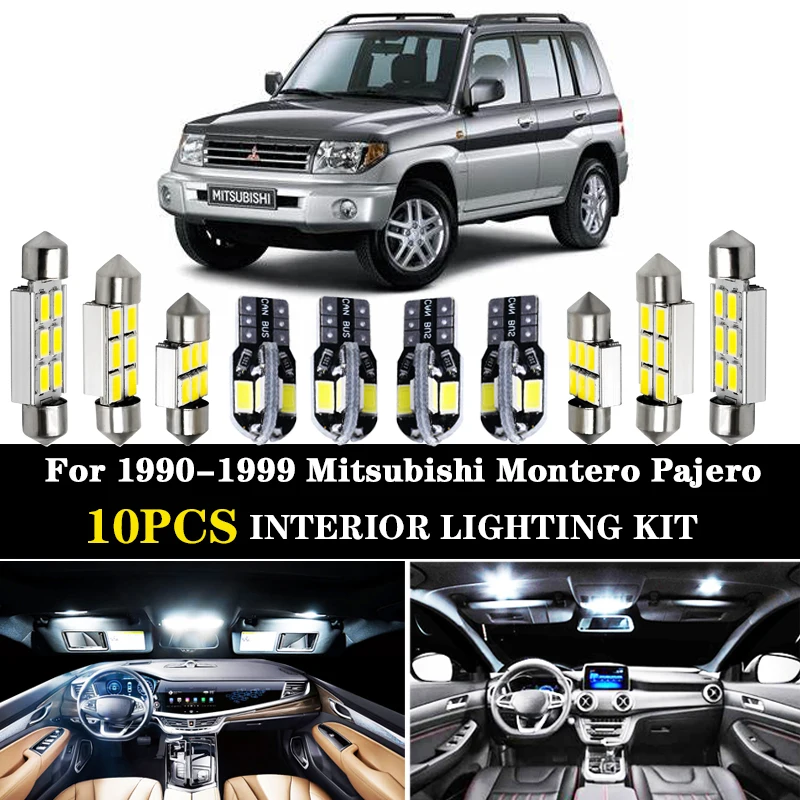 10 шт. Автомобильные светодиодные лампы Canbus для Mitsubishi Montero V31 V32 V33 Pajero | Автомобили и