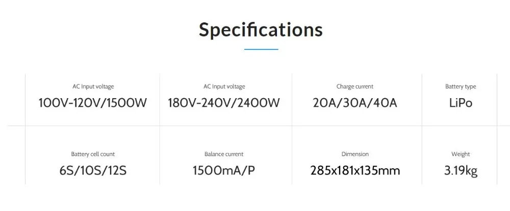 EV-PEAK U2 2400 Вт 40A LiPo промышленный беспилотный умный баланс зарядное устройство для 6S 10S 12S LiPo батареи