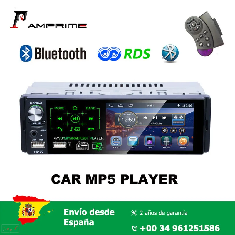 Скидка AMPrime 1 din MP5 плеер 4,1 сенсорный экран HD емкостный экран Автомобильный одиночный набор MP5 RDS радио P5130