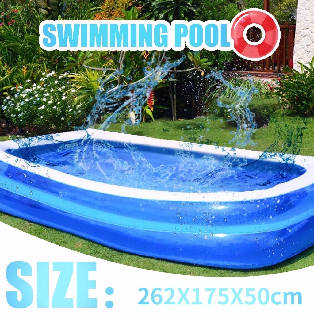 

Folding Kid Inflatable Swimming Pool Tub Paddling Pool Swimming Ring Outdoor Family Household Bath Tubs Summer Water Party#Y20