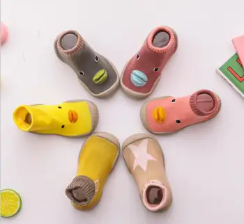 

2019 spring and autumn new baby toddler shoes baby indoor soft bottom shoes children socks shoes short tube floor shoes