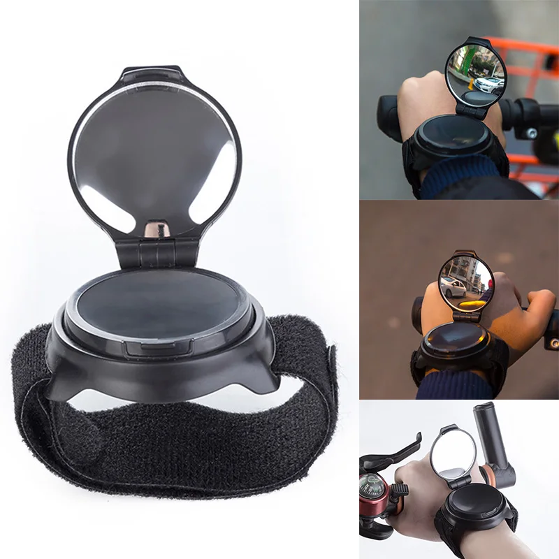 

Bike Rear View Mirror Slim Fit Rotatable Collapsible Mirror Bike Backeye Adjustable Wrist Mirrors FI-19ING