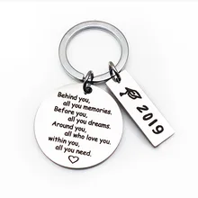 Выпускники вдохновляющий подарок за вами все вы запоминаете брелок из нержавеющей стали