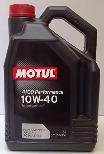 MOTUL Aceite de Motor 4100 PERFORMANCE 10W-40, 5 Litros, Lubricante para  Motores Performance 10w40 Valido para Todo Tipo de Vehiculos Diesel,  Gasolina