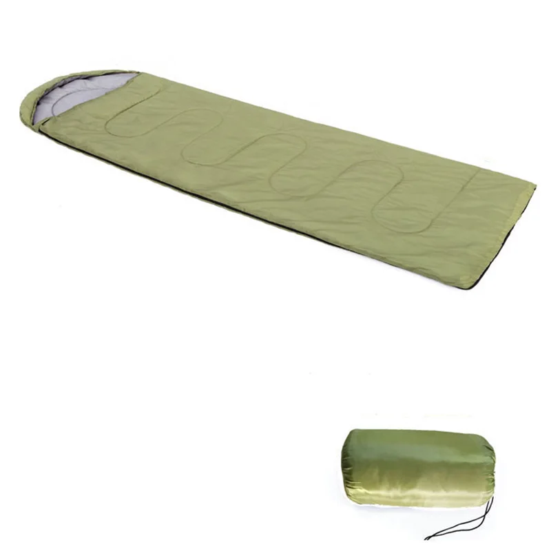 Открытый спальный мешок Кемпинг портативный весна лето ультра светильник регулируемый спальный мешок большой сплайсинг - Цвет: Army Green