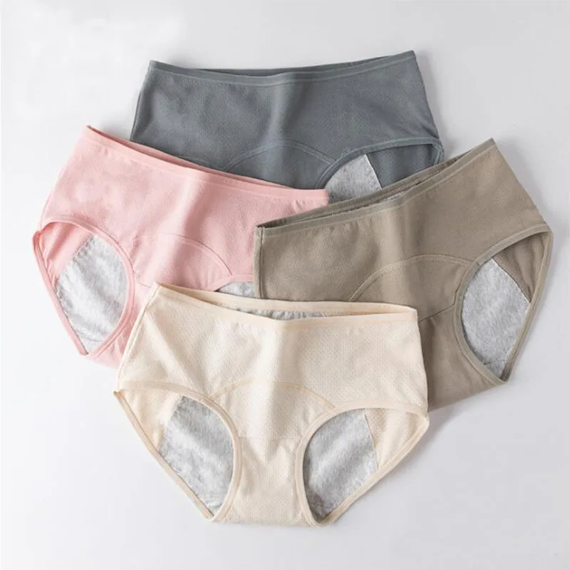 

New Product Saisus Leak-Proof Antibacterial Ladies Menstrual Panties Mid-Waist Cotton Crotch Women Underwear Physiological