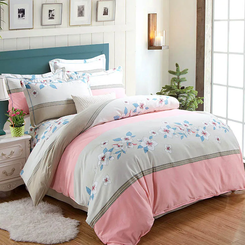 

Yimeis Queen Comforter Sets 4pcs Bedding Set Cotton Printing Bedding And Bed Sets BE45111