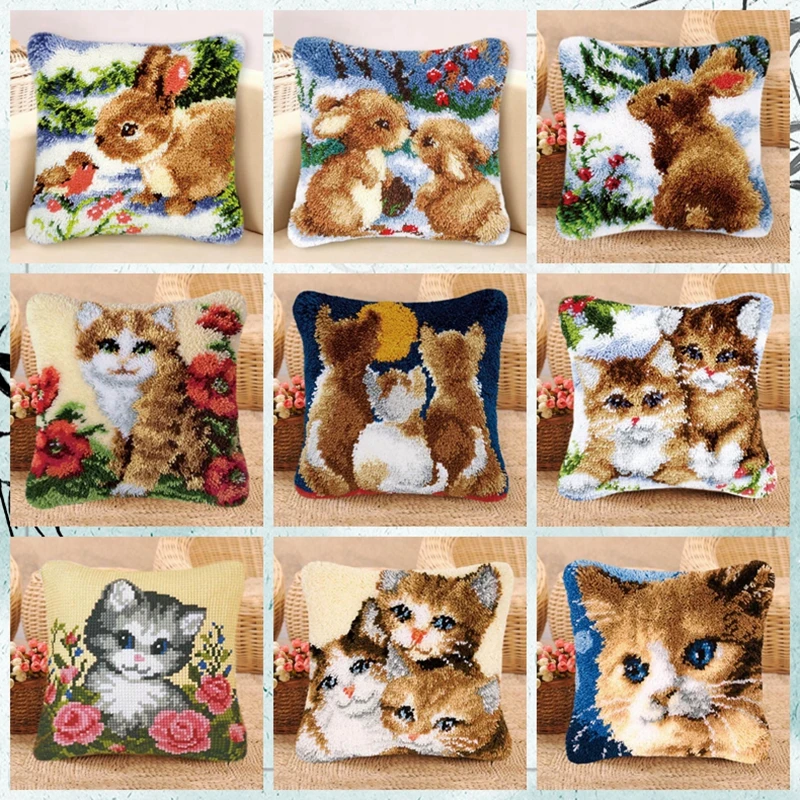 Набор для вязания крючком подушки коврового покрытия|Карабин| |