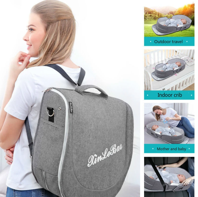 Multifunction Portable Baby Bed Travel Sun Protection Mosquito Net Baby Cribs Foldable Breathable Cunas Mummy Bag Baby Nest Bed