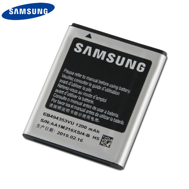 samsung Батарея EB494353VU EB494353VA samsung S5330 S5232 C6712 S5750 GT-S5570 i559 S5570 Замена батареи 1200 мАч