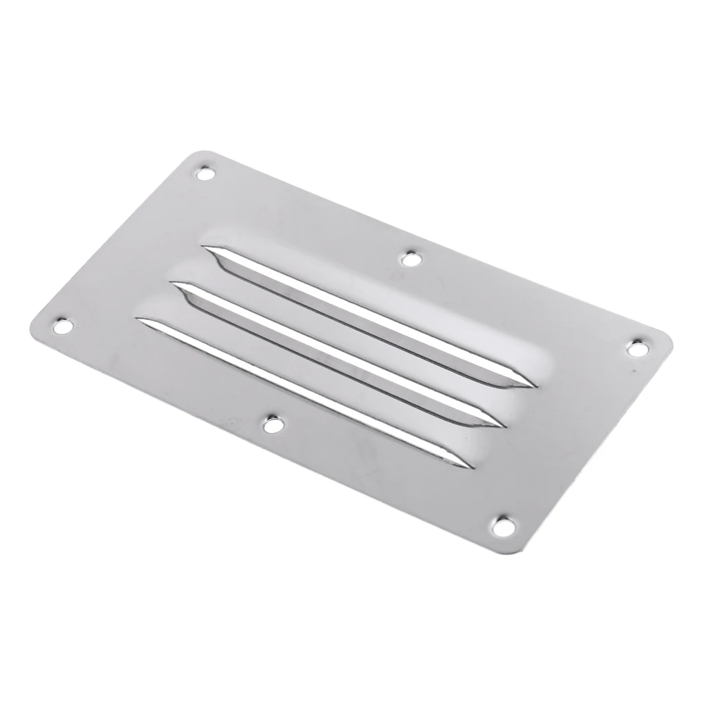 Five Oceans Louvered Slotted Ventilators - Air Vent Grill, Stainless Steel Boat Speedboat Blinds Vents Air Exhaust Ventilator
