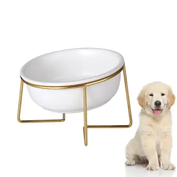 

1PC Pet Dog Cat Feeding Bowl High Feet Creative Slant Pet Food Dish Ceramic Pet Eating Cervical Spine Care Feeding Container