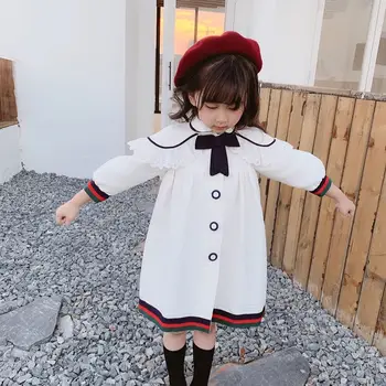 

Spring / Autumn Girls' Coat White Trench Coat