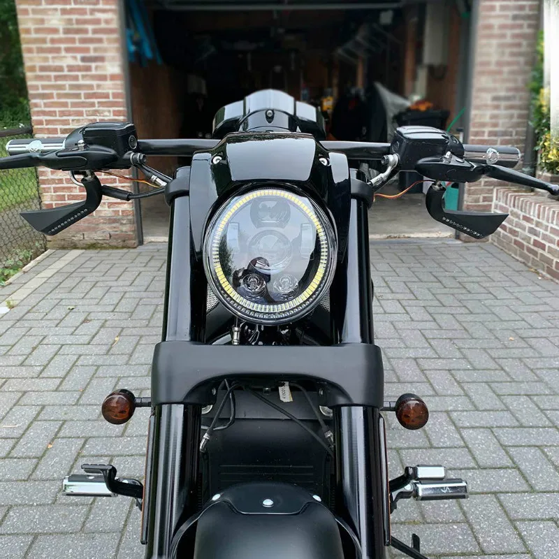 For VRSC/V-ROD LED Headlight with Daytime Running Light Oval Headlight for Screamin' Eagle CVO V-Rod Street Rod