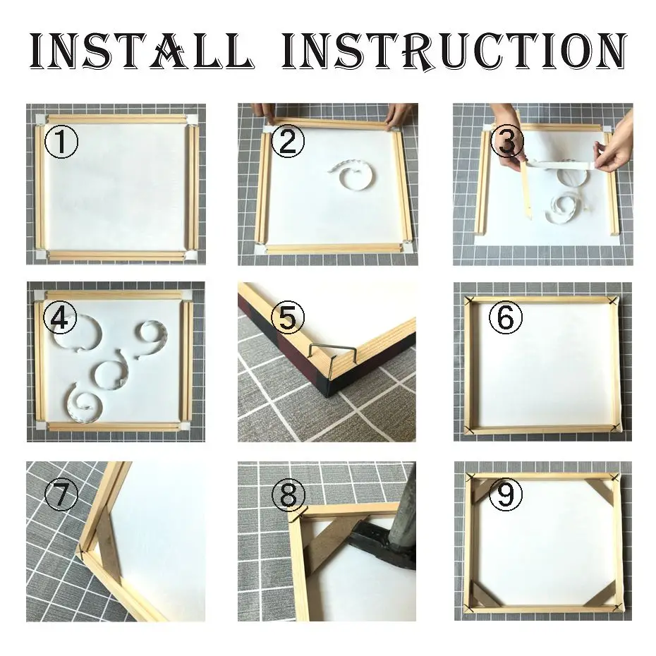 DIY Frames Canvas Stretcher Bars Natural Wood Frame for Diamond Painting photo frame wood canvas frame art frames