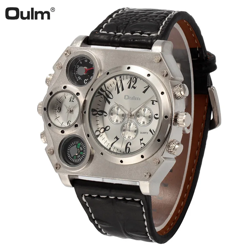Oulm Men Watches Luxury Big Dial Analog Display Quartz Watch Waterproof Sport Watch Man Clock Relogio Masculino reloj hombre