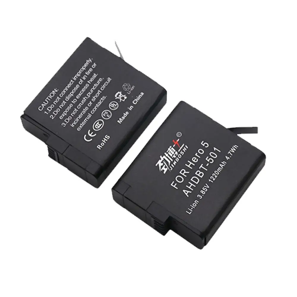 3 шт. AHDBT-501 1220 мАч батарея GoPro Hero5 6 батареи для камеры GoPro AHDBT501 AHDBT 501 Gopro Hero 5 6 4K камера s Bateria