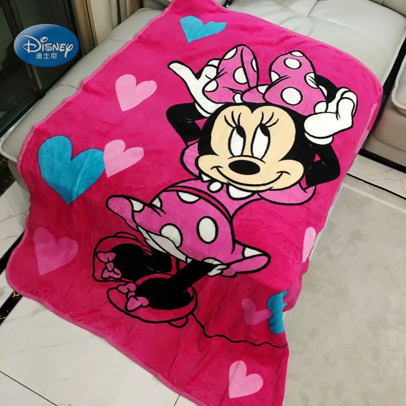 Disney Розовый Красный милый Любовь Сердце Минни Маус мягкие коралловые флисовые одеяла для малышей на кровать диван 120x150 см дети девочки подарок