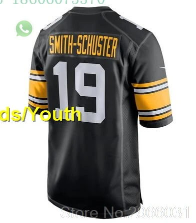 Качественная детская одежда ben roethlisberger 7 Le'Veon Bell 26 Antonio коричневый 84 T.J. Ватт 90 Джерси Питтсбург - Цвет: for kids youth