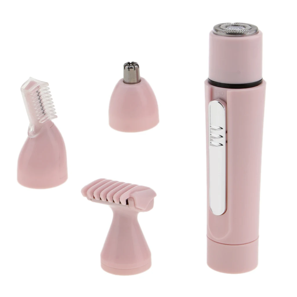 Electric Lady Trimmer Shaver Epilator Bikini Women Leg Hair Remover Set for Beauty Salon Kit Pink