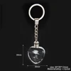 Fashion Colorful Fairy Rose Flower Pattern Love Shape Crystal Rhinestone LED Light keychain Lover Key Chain Keyring Jewelry 6