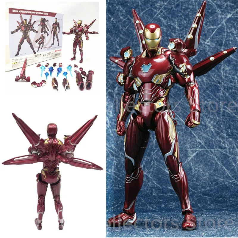 15 см Мстители эндгейм Железный человек MK50 нано оружие Set2 ПВХ фигурка модель игрушка; подарок
