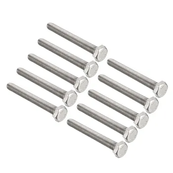 

uxcell M8 Thread 70mm 304 Stainless Steel Hex Screws Bolts 10 pcs