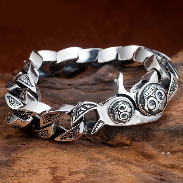 Buy 925Sterling Silver Handmade Solid Heavy Bracelet For Men's at Amazon.in