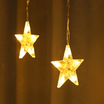 

Moon Star Lamp LED Lamp String Lights Decoration Holiday Lights Curtain Lamp Wedding Neon Lantern light Moon Star String Light
