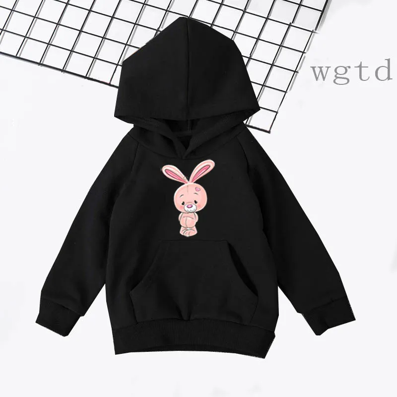 Fashion Hoodie Kids Animal Rabbits Cute Print Children tops Boys Hoodies Autumn Baby Girls Sweatshirts ubranka dla niemowlat