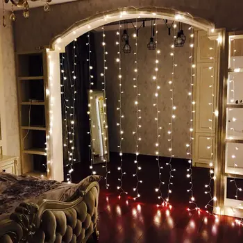 

3*3m icy light, curtain light, new year starry string, Christmas day decoration, bedroom living room study