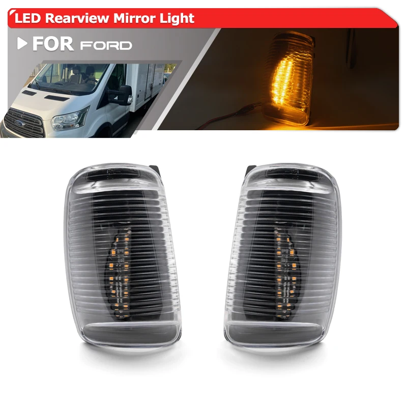 MASO Left Wing Mirror Indicator Lamp Lens Turn Signal Lights for Ford Transit MK8 2014 