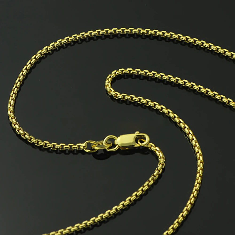 Yellow Gold Necklace 1.7mmw Box Chain 