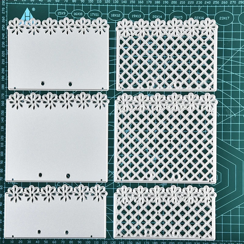 

GJCrafts 6PCS Metal Steel Cutting Dies Flower Note Border Stencil for DIY Scrapbooking Paper/photo Cards Embossing Crafts Dies