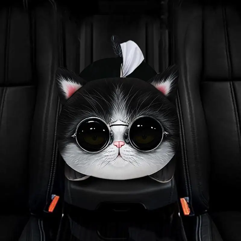 3D плюшевая автомобильная коробка для салфеток, держатель для салфеток, бумажная коробка для автомобильного сиденья, милая коробка для салфеток в форме животного, подходит для взрослых и детей