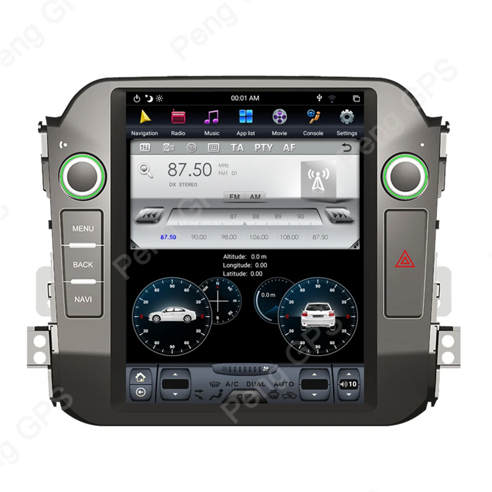Flash Deal Android 8.1 Radio GPS Navigation for Kia Sportage R 2010-2015 Tesla Vertical 10.4" Screen PX-6 6 Core Car Multimedia DVD Player 3