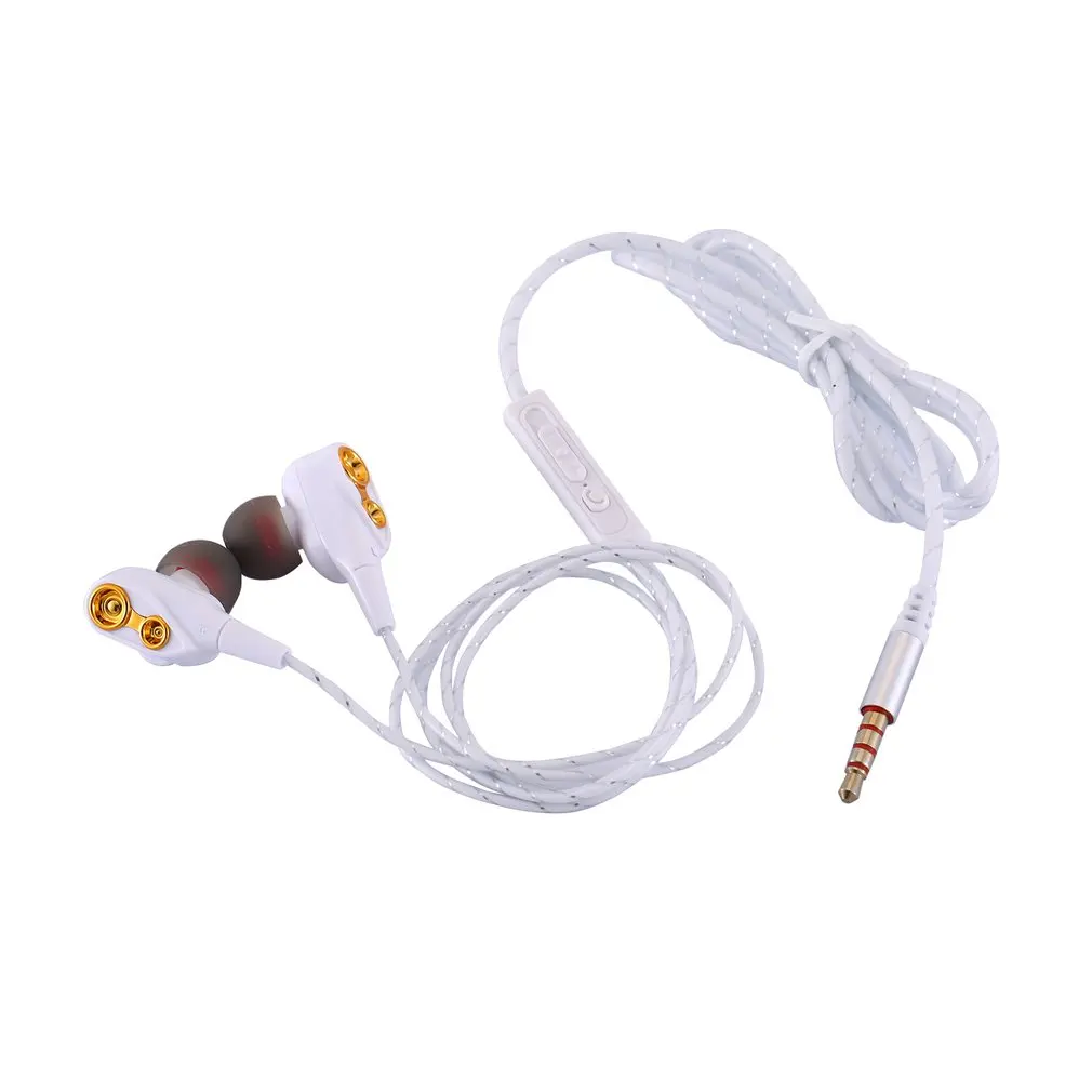 Магнитные Проводные стереонаушники вкладыши наушники с двойным приводом и супер