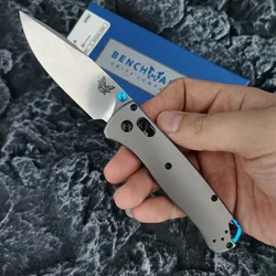 Benchmade 535 Folding Knife TC4 Titanium Alloy Handle D2 Blade Stone Wash Outdoor Safety Pocket Mini Knives EDC Tool